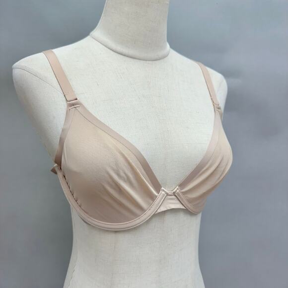 CUUP The Plunge Mesh Underwire Bra Size 36B in Taupe - Picture 3 of 16